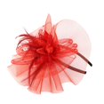 thumbnail image 2 of Yaman Visor hats for Women Fashion Wedding Mesh Hat Fascinator Penny Ribbons And Feathers Party Polyester, 2 of 2