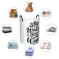 thumbnail image 6 of Bingfone Save Water Drink Wine Waterproof Foldable Laundry Hamper Bucket With Handles For Storage Bin,Clothes Hamper (Small), 6 of 8
