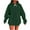 Green, variant on CQONEPT Women's Sherpa Lined Sweatshirts Drawstring Hoodies Dressy Casual Hooded Winter Outdoor Clothes with Pockets Light Blue 2XL