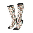 thumbnail image 2 of Fotbe Colorful Butterfly print Women's Men's Novelty Crew Socks Cotton Socks Knee High Socks for Walking,Running,Nurses,Pregnancy, 2 of 9