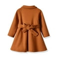 thumbnail image 4 of TBWNWG Toddler Baby Girl Clothes Jacket Coat Long Sleeve Solid Color Buttons Dress Coat Fall Winter Outfit,Sizes 4-5 Years, 4 of 9