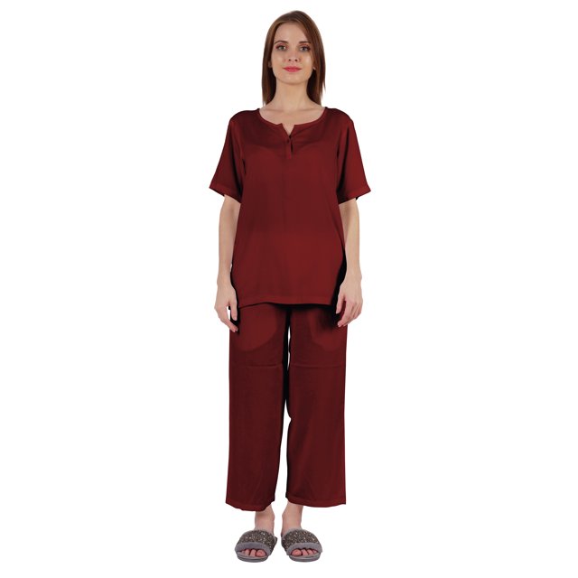 Inkmeso Ensemble de Pyjama à Manches Courtes pour Femmes T-Shirt Henley & Ensemble de Pyjama