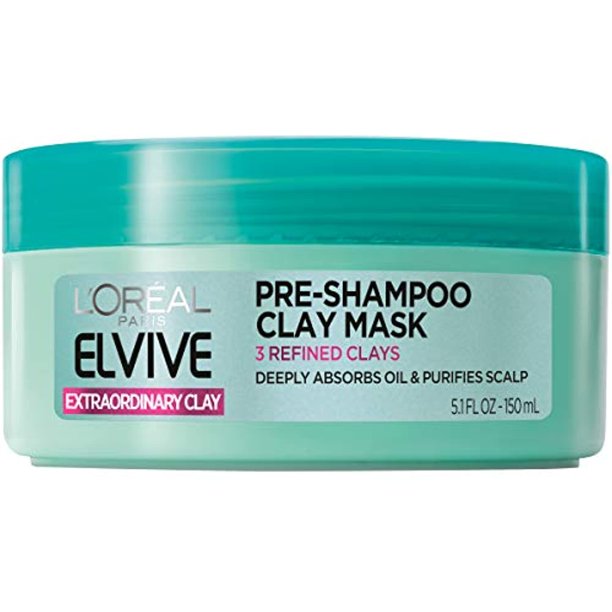 Loréal Paris Elvive Extraordinary Clay PreShampoo Mask, 5.1 Fl. Oz