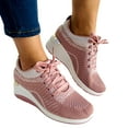 thumbnail image 5 of Gvdentm Women Atheltic Sport Running Shoes Lightweight Casual Walking Sneakers Walking Sneakers for Women Mesh Comfy Shoes Z02-Pink,7.5, 5 of 8