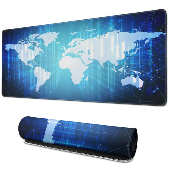 Elevate Your Game: Extended XL Gaming Mouse Pad with Soft Silk Fluid Fabric, Non-Slip Rubber Base. Ideal for Office & Gamers (31.5x11.8 Inch)