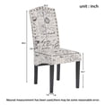 thumbnail image 7 of Cfowner Modern Dining Chairs Set of 2, Fabric Tufted High Back ArmlessChairs with Wood Legs, Accent Chairs for Dining Room/Living Room/Kitchen, Script Pattern, 7 of 7
