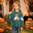 thumbnail image 3 of Fancifize Boys Girls Cute Ghost Graphic Fleece Sweatshirts, Halloween Holiday Print Pullover Tops for Kids 2-15 Years, 3 of 6
