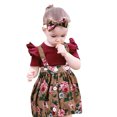 thumbnail image 3 of Skirt Baby Kids Toddler Girls 3Pcs Outfits +Headband+Romper Clothes Overalls Girls Outfits&Set, 3 of 6