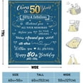 thumbnail image 5 of 50th Birthday Gifts Blanket for Women, 50 Birthday Gifts for Mom or Wife, 1973 Birthday Gift Ideas for Women, 50 Year Old Gifts for women Turning 50, Cozy & Soft Flannel Throw Blanket 60 x 50 inch, 5 of 6
