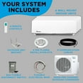 thumbnail image 2 of Klimaire 4-Zone Ductless Mini-Split Heat Pump AC 36,000 BTU, Wall Mounted (12K + 12K +12K +12K BTU), 23.1 SEER2, All-Inclusive Installation Kits, 2 of 5