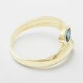 thumbnail image 5 of LBG British Made 14k Yellow Gold Natural London Blue Topaz Womens Band Ring - 33 size options - Size 11.25, 5 of 6