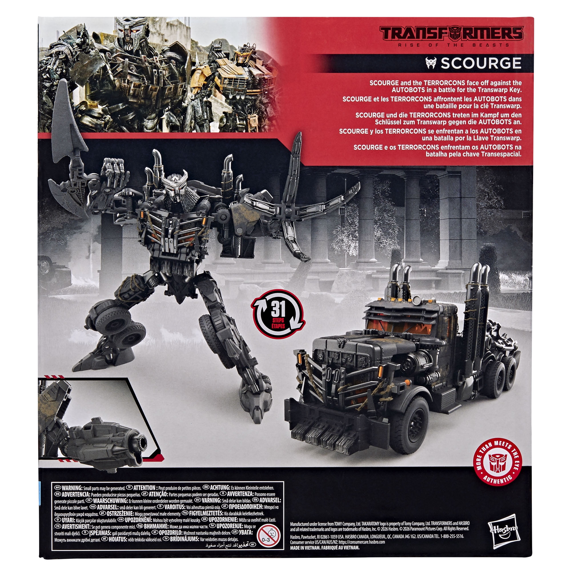 Transformers Toys Studio Series Rise of the Beasts Scourge 8.5-inch Action Figure, 8+
