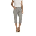 thumbnail image 1 of Pantalón capri cargo Lee Austyn, ajuste relajado, para mujer, gris 4, 1 of 2