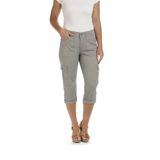 Pantalón capri cargo Lee Austyn, ajuste relajado, para mujer, gris 4