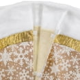 thumbnail image 5 of Northlight 48" White and Gold Snowflake Christmas Tree Skirt, 5 of 5