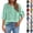#03 Light Green, variant on DENGDENG Embroidered Cotton Linen Tops for Women 3/4 Sleeve Summer Boho Peasant Gauze Blouses Dressy Casual Bohemian Shirts, #03 Blue M