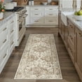 thumbnail image 3 of WIPONKEN 2x6 Runner Rugs for Living Room Bedroom Dining Room Office Farmhouse, Machine Washable Non Slip Vintage Persia Rug Brown, 3 of 7