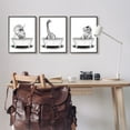 thumbnail image 2 of Stupell Dinosaurs Bathing Bathroom Tub Animals & Insects Painting Black Framed Art Print Wall Art, Set of 3, 2 of 8