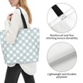 thumbnail image 3 of Disketp Daisy Plaid Blue Bolsa Tote Estampada para Mujer, Bolso de Hombro y de Mano para Compras y Viajes, 3 of 8