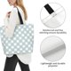 thumbnail image 3 of Disketp Daisy Plaid Blue Bolsa Tote Estampada para Mujer, Bolso de Hombro y de Mano para Compras y Viajes, 3 of 8