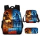 thumbnail image 2 of Mochila con estampado de Godzilla, juego de 3 piezas, mochila para portátil de 17 pulgadas, mochila escolar, mochila de viaje multifuncional unisex, 2 of 5