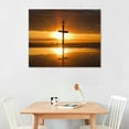 thumbnail image 2 of COMIO  Christian Wall Art Crosses for Wall Decor Red Sunset Cross on The Sea Religious Jesus Christ Spiritual Canvas Prints Wall Art Home Decor for Living Room Bedroom Framed Ready to Hang, 2 of 4