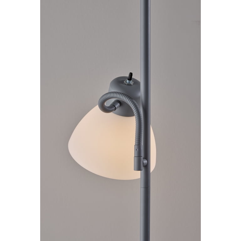 Mainstays 72 inch Silver Combo Floor Lamp with Reading Lamp Modern