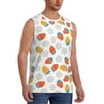 thumbnail image 2 of Kdxio Floral Strawberr for Men's Muscle T-shirt,Sleeveless for Workout Running Athletic Gym Lounge Casual, 2 of 7