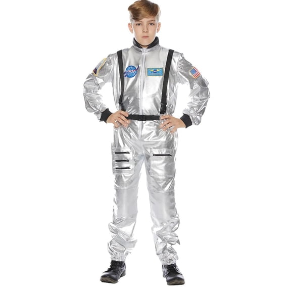 Silver Astronaut Jumpsuit Child Halloween Costume