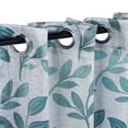 thumbnail image 2 of BNM Leaves Blackout Curtains, Set of 2, 52" x 120", Teal, 2 of 7