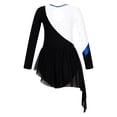 thumbnail image 2 of Yeahdor Kids Girls Lyrical Dance Dress Fancy Figure Ice Skating Asymmetrical Hem Skirted Leotard Dance Costume Royal Blue 8, 2 of 7