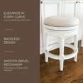 thumbnail image 5 of Maven Lane Pullman Backless Counter Stool in Alabaster White Finish w/ Cream Fabric Upholstery, 5 of 8