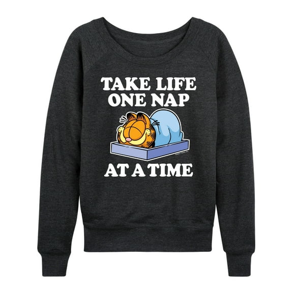 Garfield - Take Life One Nap - Women's Lightweight French Terry Long Sleeve Shirt