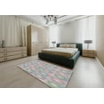 thumbnail image 4 of Ahgly Company Indoor Round Patterned Granite Gray Abstract Area Rugs, 3' Round, 4 of 6
