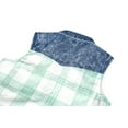 thumbnail image 6 of Bienzoe Girl's Plaid Denim Sleeveless Blouse Casual Tank Tops Green 18, 6 of 12