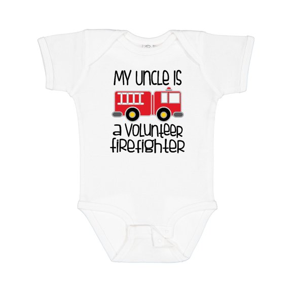 Inktastic Volunteer Firefighter Uncle Boys or Girls Baby Bodysuit