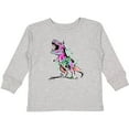 thumbnail image 3 of Inktastic Graffiti Paint Splatter T-rex Boys or Girls Long Sleeve Toddler T-Shirt, 3 of 5