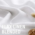 thumbnail image 2 of Turquoize Natural Linen Light Filtering Semi Sheer Curtains Back Tab 2 Panels for Bedroom，52" x 84"，White, 2 of 6