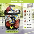 thumbnail image 2 of Ball Storage Bin, Sports Ball Storage Cart, Ball Holder with Wheels for Basketball, Soccer, Garage, School, Indoor, Outdoor Ball Basketball Storage Rack Upgraged, 2 of 7