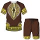 thumbnail image 3 of Traje con estampado digital 3D de pueblos indígenas africanos de estilo retro, camiseta y pantalones cortos de hip hop, chándal masculino/femenino, top de verano, 3 of 5