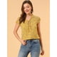 thumbnail image 3 of blusa de gasa con mangas casquillo ligera con volantes para mujer Amarillo L, 3 of 6