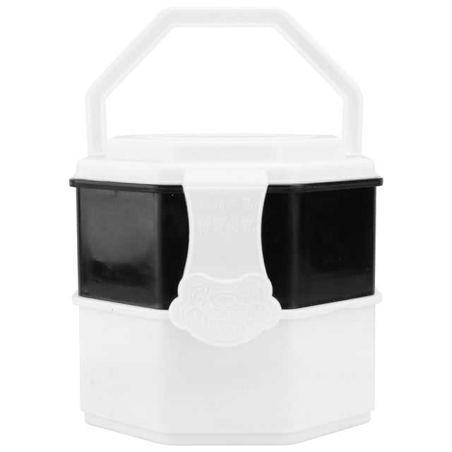 MasteelfCA 1 Pce Pièces d'Échecs Go Pot avec Serrure Pierres d'Échecs Simples Rangement Noir Blanc
