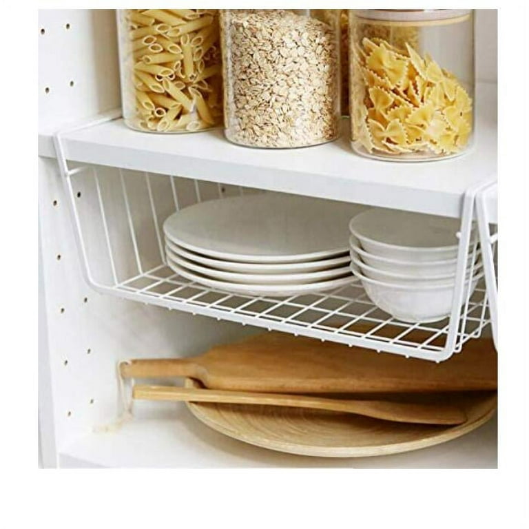 Multi-Functional Steel Kitchen Cupboard Organizer Hanging Rack Basket Shelf  Storage Cabinet Closet Dish Bowl Holder for Home