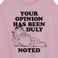 thumbnail image 3 of Garfield - Your Opinion Has Been Duly Noted - Women's Racerback Tank Top, 3 of 5
