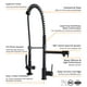 Homary Pull Down Pre-rinse Spring Sprayer Matte Black Kitchen Sink Faucet with Deck Plate Solid Brass - image 5 of 8