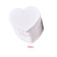 thumbnail image 1 of 100pcs Solid Color Label Kraft Paper Blank Hang Tags Heart Shape Wedding Party Favor Notes Gift Card, 1 of 9