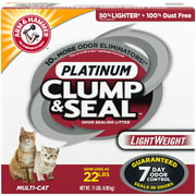 ARM & HAMMER Clump & Seal Platinum Lightweight Cat Litter, Multi-Cat, 11Lbs.