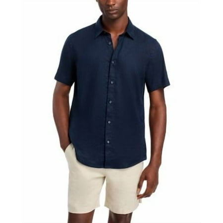 Boss S-Roan-Ken-Sh-C1-242 Linen Blend Slim Fit Button Down Shirt XL