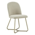thumbnail image 2 of Weston Home Marquis Fabric and Metal Dining Chair, Set of 2, Beige/Gold, 2 of 8