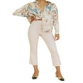 thumbnail image 3 of Women Button Down Lapel Shirts  Abstract/Zebra Print Long Sleeve Tops, 3 of 7